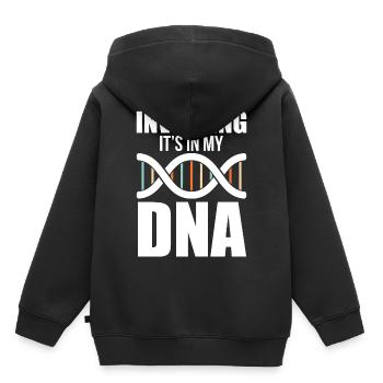 Investieren Kapital Cash ist in meiner DNA - Kinder Premium Organic Hoodie - Schwarz - Hinten - AI Model Kid Male (0cm)