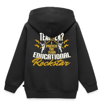 Schule Lehrer Lehrer - Kinder Premium Organic Hoodie - Schwarz - Hinten - AI Model Kid Male (0cm)