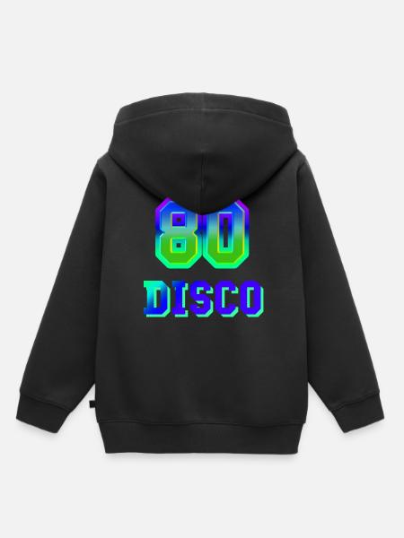 80er Disco - Kinder Premium Organic Hoodie - Schwarz