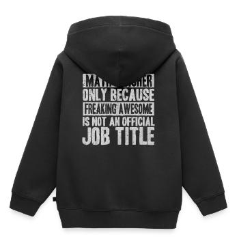 Math, math, math teacher, math lecturer, - Kids Premium Organic Hoodie - black - Back - AI Model Kid Male (0cm)