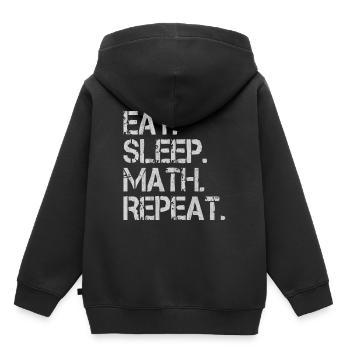 Math, math, math teacher, math lecturer, - Kids Premium Organic Hoodie - black - Back - AI Model Kid Male (0cm)