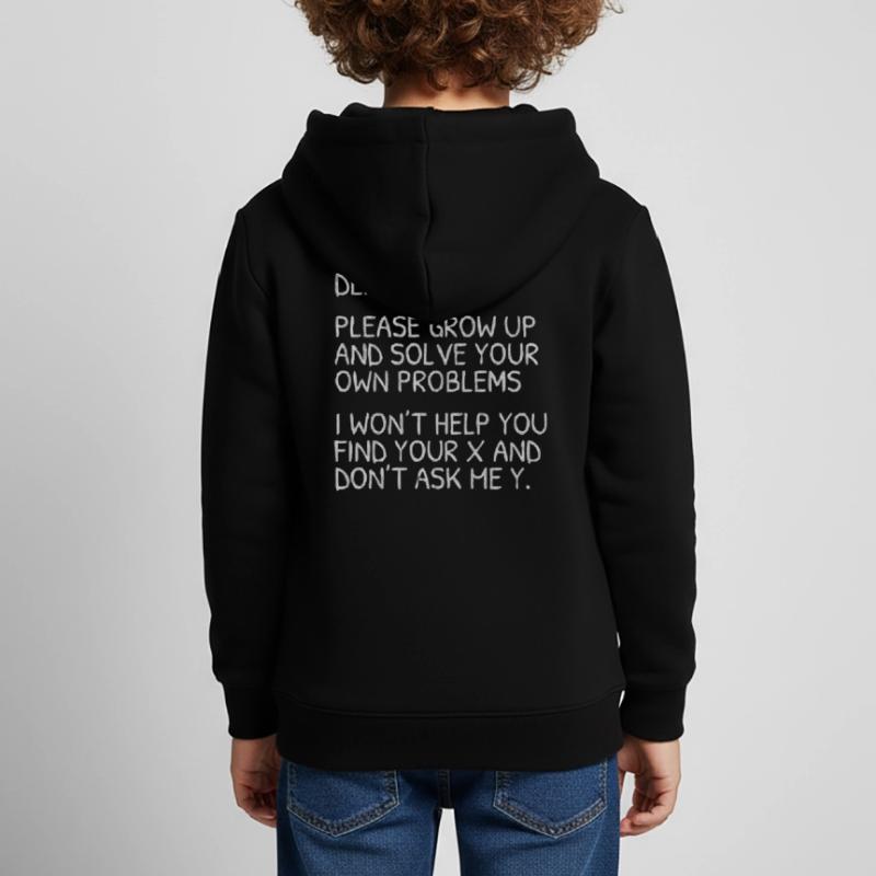 Maths, maths, prof de maths, prof de maths, Sweat Premium à capuche enfant bio