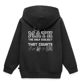 Math, math, math teacher, math lecturer, - Kids Premium Organic Hoodie - black - Back - AI Model Kid Male (0cm)