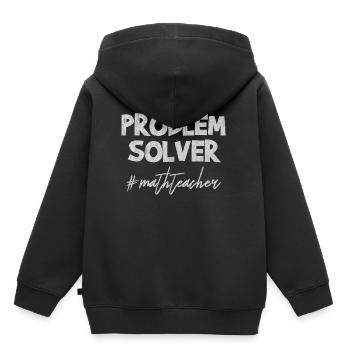 Math, math, math teacher, math lecturer, - Kids Premium Organic Hoodie - black - Back - AI Model Kid Male (0cm)