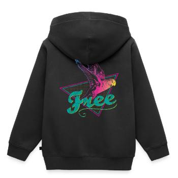 perruche - Sweat Premium à capuche enfant bio - noir - Dos - AI Model Kid Male (0cm)