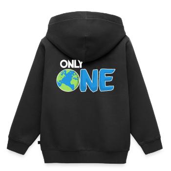 Une seule planète Terre - Sweat Premium à capuche enfant bio - noir - Dos - AI Model Kid Male (0cm)