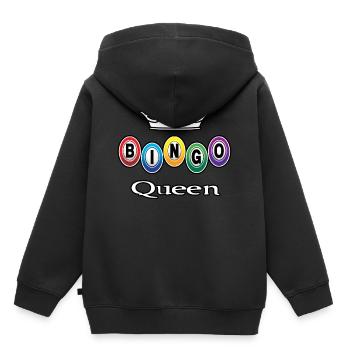 Bingo Queen Bingo spielen - Kinder Premium Organic Hoodie - Schwarz - Hinten - AI Model Kid Male (0cm)