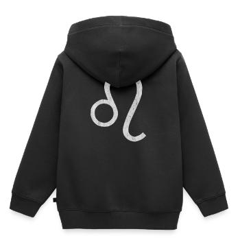 Lion Signe du zodiaque, signe du Lion, symbole lion, - Sweat Premium à capuche enfant bio - noir - Dos - AI Model Kid Male (0cm)