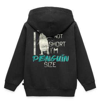 manchot - Sweat Premium à capuche enfant bio - noir - Dos - AI Model Kid Male (0cm)