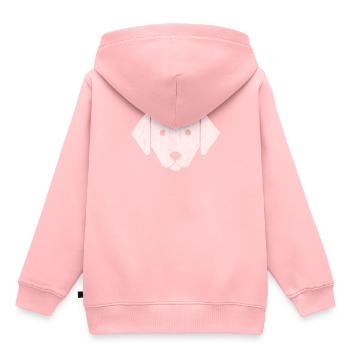 Hunde, Hund, Hunde adoptieren, Hündchen, Herrchen, - Kinder Premium Organic Hoodie - Rosa - Hinten - AI Model Kid Female (0cm)