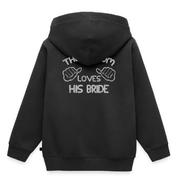 JGA, JungGesellenAbschied, Heiraten, Bachelor part - Kinder Premium Organic Hoodie - Schwarz - Hinten - AI Model Kid Male (0cm)