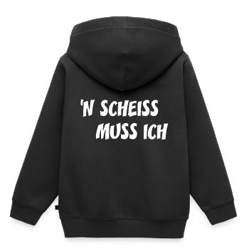 Nen merde je dois - Sweat Premium à capuche enfant bio - noir - Dos - AI Model Kid Male (0cm)