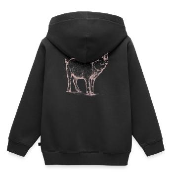 Schwein, Schweinchen, schweine, Hausschwein, Farmt - Kinder Premium Organic Hoodie - Schwarz - Hinten - AI Model Kid Male (0cm)