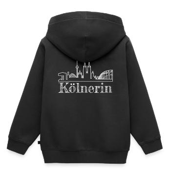 Koeln Koelnerin am Rhein in NRW - Kinder Premium Organic Hoodie - Schwarz - Hinten - AI Model Kid Male (0cm)