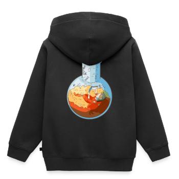 Biology Vial Woman Reading Book Feminism Science - Kids Premium Organic Hoodie - black - Back - AI Model Kid Male (0cm)