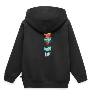 Alchemie Abstrakt Elemente Feuer Wasser Luft Erde - Kinder Premium Organic Hoodie - Schwarz - Hinten - AI Model Kid Male (0cm)
