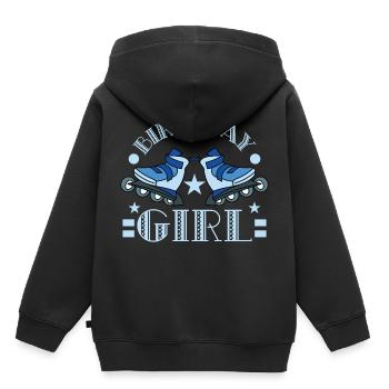 Dieses fantastische - Kinder Premium Organic Hoodie - Schwarz - Hinten - AI Model Kid Male (0cm)