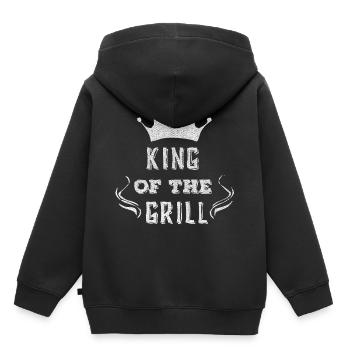 Grillen, Grill, Grill wetter, Fleisch grillen, Pap - Kinder Premium Organic Hoodie - Schwarz - Hinten - AI Model Kid Male (0cm)