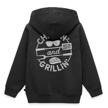 Grillen, Grill, Grill wetter, Fleisch grillen, Pap - Kinder Premium Organic Hoodie - Schwarz - Hinten - AI Model Kid Male (0cm)