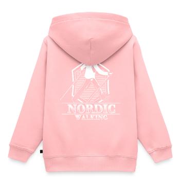 Nordic Walking Fitness Gift Idea - Kids Premium Organic Hoodie - rose - Back - AI Model Kid Female (0cm)