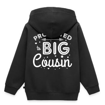 Promu grand cousin - Sweat Premium à capuche enfant bio - noir - Dos - AI Model Kid Male (0cm)