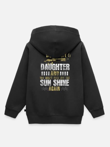Tochter Vater Geschenk - Kinder Premium Organic Hoodie - Schwarz