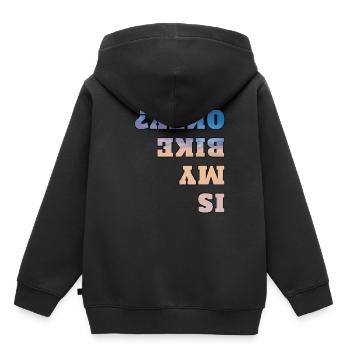 Is my bike okay bike bike rider bike - Kids Premium Organic Hoodie - black - Back - AI Model Kid Male (0cm)