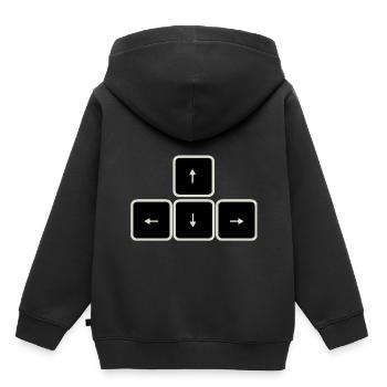 Pfeiltasten Tastatur Computer Nerd - Kinder Premium Organic Hoodie - Schwarz - Hinten - AI Model Kid Male (0cm)