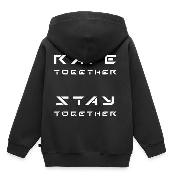 Rave together Stay together - Kids Premium Organic Hoodie - black - Back - AI Model Kid Male (0cm)