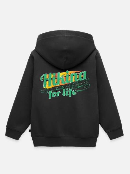 Wandern Geschenkidee - Kinder Premium Organic Hoodie - Schwarz
