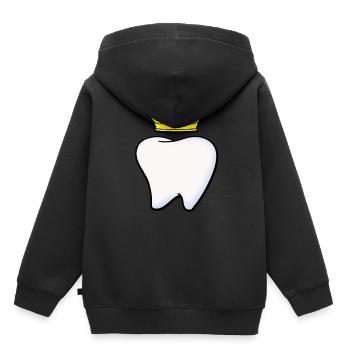 dents dents dentiste - Sweat Premium à capuche enfant bio - noir - Dos - AI Model Kid Male (0cm)