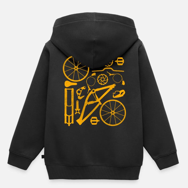 Fahrrad - Kinder Premium Organic Hoodie - Schwarz