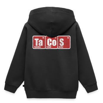 Taco - Kinder Premium Organic Hoodie - Schwarz - Hinten - AI Model Kid Male (0cm)