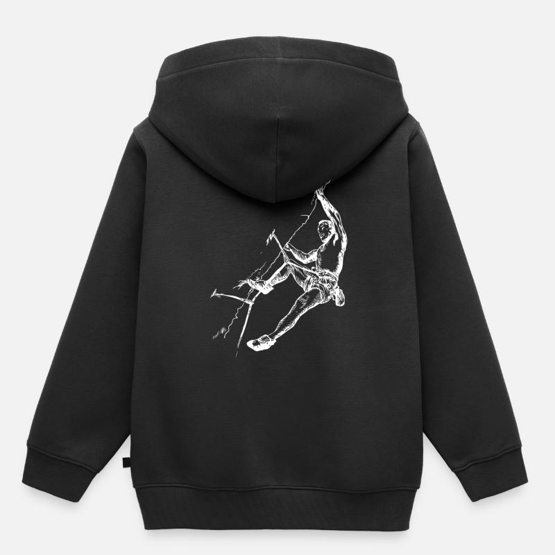 Escalade escalade - Sweat Premium à capuche enfant bio - noir