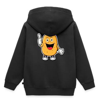 pomme de terre - Sweat Premium à capuche enfant bio - noir - Dos - AI Model Kid Male (0cm)