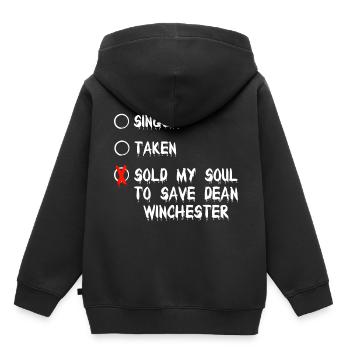 Supernaturel - Sweat Premium à capuche enfant bio - noir - Dos - AI Model Kid Male (0cm)