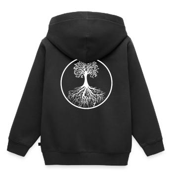 ARBRE DE VIE - ARBRE DE VIE - Sweat Premium à capuche enfant bio - noir - Dos - AI Model Kid Male (0cm)