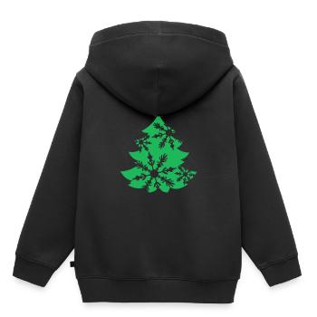Tannenbaum - Weihnachtsbaum - Kinder Premium Organic Hoodie - Schwarz - Hinten - AI Model Kid Male (0cm)