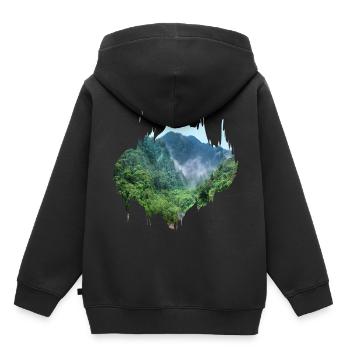 Regenwald Urwald Amazonas Farbfleck Geschenk - Kinder Premium Organic Hoodie - Schwarz - Hinten - AI Model Kid Male (0cm)