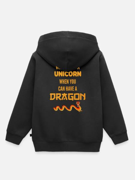 Who Needs Unicorn When Can Have Dragon Dungeons - Kinder Premium Organic Hoodie - Schwarz