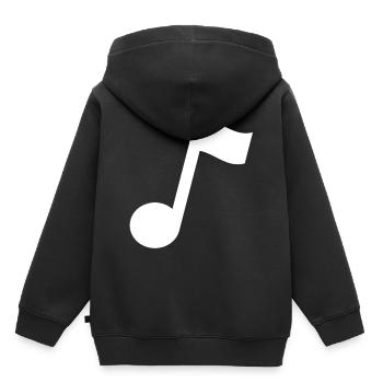 note de musique - Sweat Premium à capuche enfant bio - noir - Dos - AI Model Kid Male (0cm)