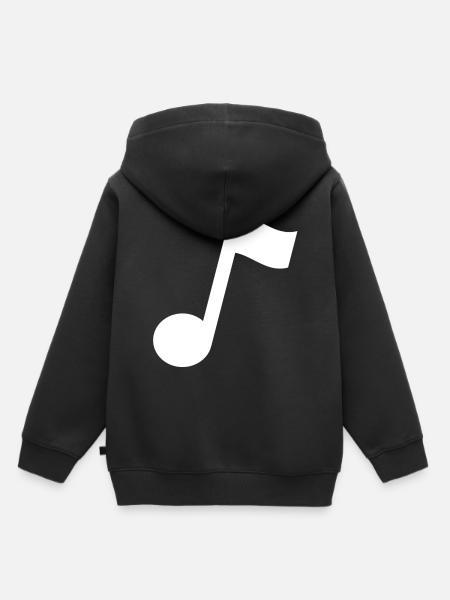 nota musicale - Felpa Premium con cappuccio bambino bio - nero