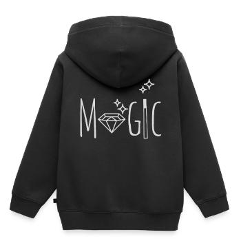 Magie - Magic - Zauber - Magier - Kinder Premium Organic Hoodie - Schwarz - Hinten - AI Model Kid Male (0cm)