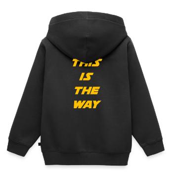 das ist der weg05 - Kinder Premium Organic Hoodie - Schwarz - Hinten - AI Model Kid Male (0cm)