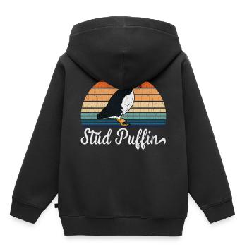 Be Cock Of The Walk With This Stylish Retro "Stud - Kids Premium Organic Hoodie - black - Back - AI Model Kid Male (0cm)