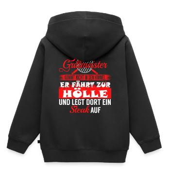 "Ein Grillmaster Kommt Nicht In Den Himmel Er - Kinder Premium Organic Hoodie - Schwarz - Hinten - AI Model Kid Male (0cm)