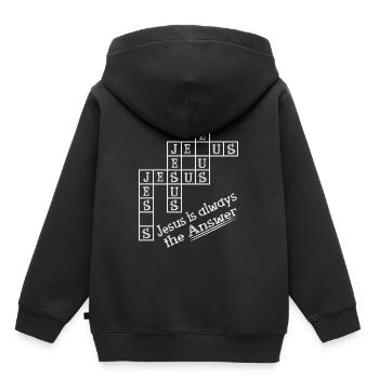Jésus Jésus Jésus - Sweat Premium à capuche enfant bio - noir - Dos - AI Model Kid Male (0cm)