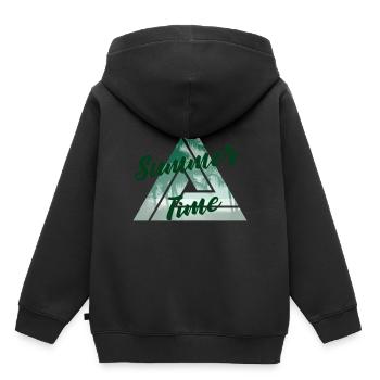 été - Sweat Premium à capuche enfant bio - noir - Dos - AI Model Kid Male (0cm)