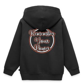 saying - Kids Premium Organic Hoodie - black - Back - AI Model Kid Male (0cm)