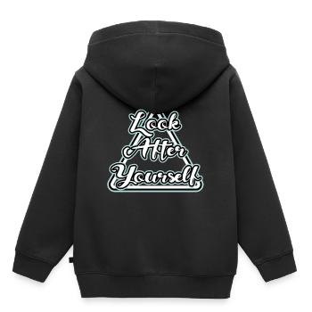 saying - Kids Premium Organic Hoodie - black - Back - AI Model Kid Male (0cm)
